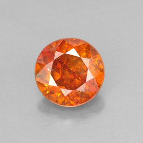 Sphalérite Orange naturelle Coupe roude, 0.86 ct, SI