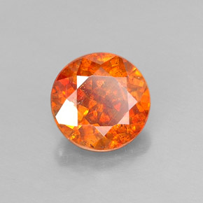Sphalérite Orange naturelle Coupe roude, 0.86 ct, SI