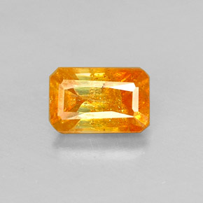 Sphalérite Jaune doré naturelle Taille émeraude, 0.58 ct, SI