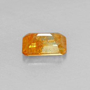 Sphalérite Jaune doré naturelle Taille émeraude, 0.58 ct, SI