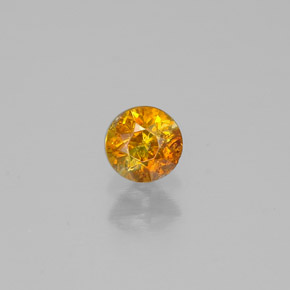 Sphalérite orange naturelle coupe roude, 0,30 ct, VS-SI