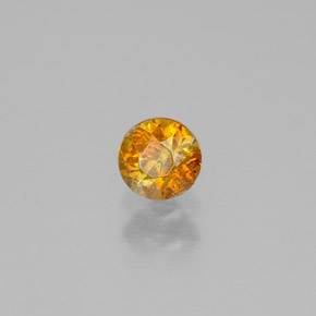Sphalérite orange naturelle coupe roude, 0,30 ct, VS-SI