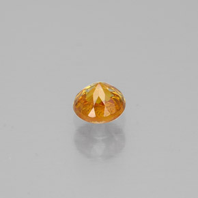 Sphalérite orange naturelle coupe roude, 0,30 ct, VS-SI