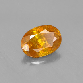 Sphalérite Jaune doré naturelle Coupe ovale, 0.66 ct, VS