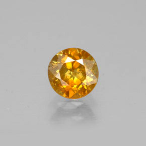 Sphalérite jaune naturelle coupe roude, 0,55 ct, SI