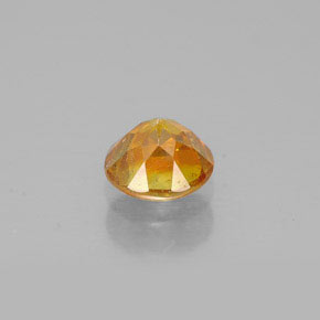Sphalérite jaune naturelle coupe roude, 0,55 ct, SI