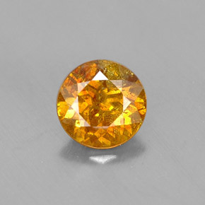 Sphalérite multicolore naturelle coupe roude, 0,67 ct, VS-SI