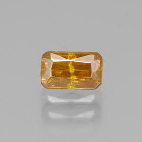 Sphalérite jaune naturelle taille émeraude, 0,59 ct, VS-SI