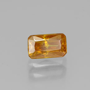 Sphalérite jaune naturelle taille émeraude, 0,59 ct, VS-SI