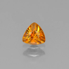 Sphalérite Jaune doré naturelle Trillion, 0.32 ct, VS-SI