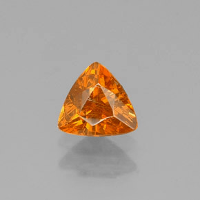 Sphalérite orange naturelle trillion, 0,50 ct, VS-SI