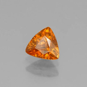 Sphalérite orange naturelle trillion, 0,50 ct, VS-SI