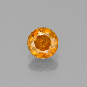 Sphalérite jaune naturelle coupe roude, 0,45 ct, VS-SI
