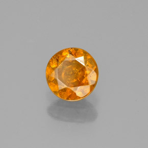Sphalérite jaune naturelle coupe roude, 0,45 ct, VS-SI