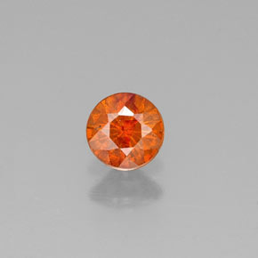 Sphalérite Rouge orange naturelle Coupe roude, 0.31 ct, SI