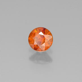 Sphalérite Rouge orange naturelle Coupe roude, 0.31 ct, SI