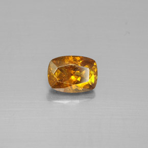 Sphalérite jaune naturelle coupe coussin, 0,86 ct, SI