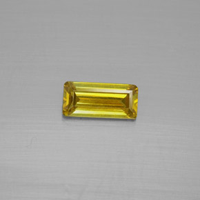 Sphalérite Jaune doré naturelle Taille émeraude, 0.83 ct, VS-SI