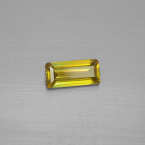 Sphalérite Jaune doré naturelle Taille émeraude, 0.83 ct, VS-SI