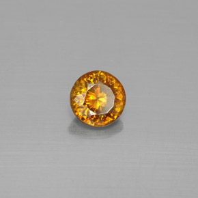 Sphalérite jaune naturelle coupe roude, 0,55 ct, VS-SI