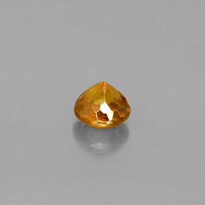 Sphalérite orange naturelle coupe roude, 0,69 ct, SI