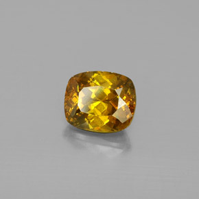 Sphalérite Jaune doré naturelle Coupe coussin, 1.44 ct, VS-SI