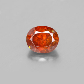 Sphalérite Rouge orange naturelle Coupe ovale, 1.62 ct, SI