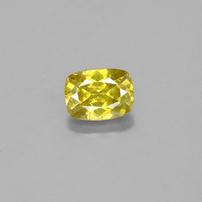 Sphalérite jaune naturelle coupe coussin, 1,01 ct, SI
