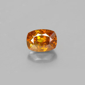 Sphalérite orange naturelle coupe coussin, 1,09 ct, SI