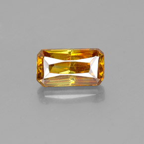 Sphalérite Jaune doré naturelle Taille émeraude, 1.44 ct, SI