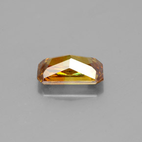 Sphalérite Jaune doré naturelle Taille émeraude, 1.44 ct, SI