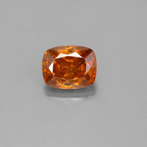 Sphalérite orange naturelle coupe coussin, 1,50 ct, SI