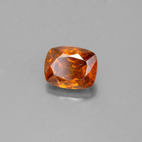 Sphalérite orange naturelle coupe coussin, 1,50 ct, SI