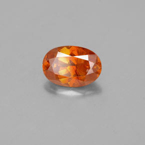 Sphalérite Orange rougeâtre naturelle Coupe ovale, 1.19 ct, VS-SI