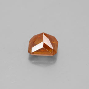 Sphalérite orange naturelle taille émeraude, 1,22 ct, SI