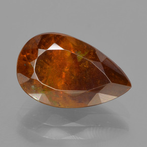 Sphalérite orange naturelle en forme de poire, 4,74 ct, SI