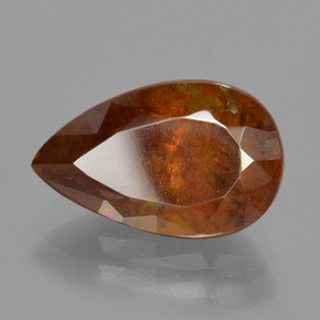 Sphalérite orange naturelle en forme de poire, 4,74 ct, SI