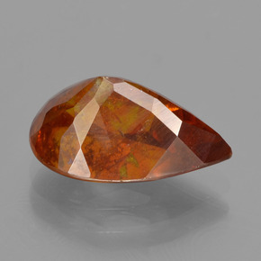 Sphalérite orange naturelle en forme de poire, 4,74 ct, SI