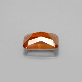 Sphalérite orange naturelle taille émeraude, 1,86 ct, SI