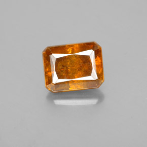 Sphalérite Orange moyen naturelle Taille émeraude, 2.15 ct, SI