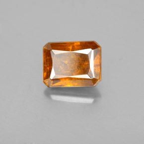 Sphalérite Orange moyen naturelle Taille émeraude, 2.15 ct, SI