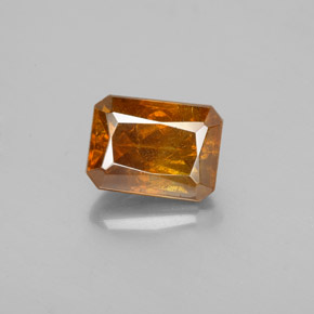 Sphalérite Orange moyen naturelle Taille émeraude, 2.17 ct, SI
