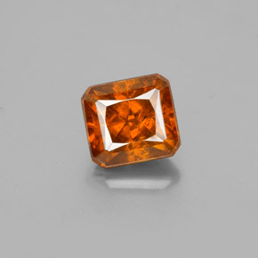 Sphalérite Orange rougeâtre naturelle Taille émeraude, 1.96 ct, SI