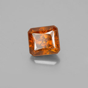 Sphalérite Orange rougeâtre naturelle Taille émeraude, 1.96 ct, SI