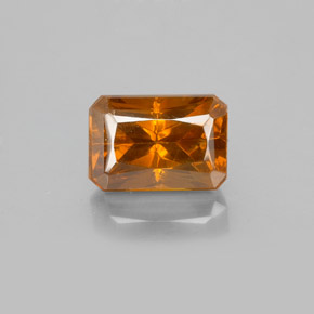 Sphalérite orange naturelle taille émeraude, 2,23 ct, VS-SI