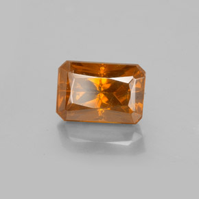 Sphalérite orange naturelle taille émeraude, 2,23 ct, VS-SI