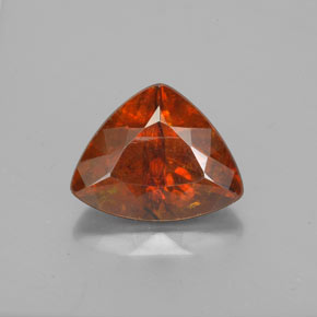 Sphalérite orange naturelle trillion, 2,74 ct, SI