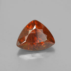 Sphalérite orange naturelle trillion, 2,74 ct, SI