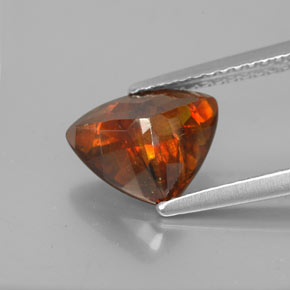 Sphalérite orange naturelle trillion, 2,74 ct, SI