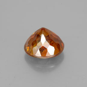 Sphalérite orange naturelle coupe roude, 1,97 ct, SI
